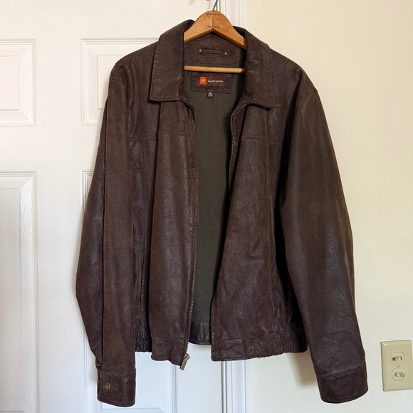 Wilsons Leather Men's Brown Leather Jacket, XL - Picture 2 of 10